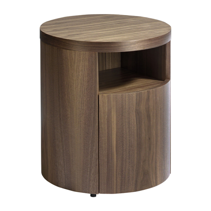 Mesa de rincón de DM y nogal 48x48x55cm