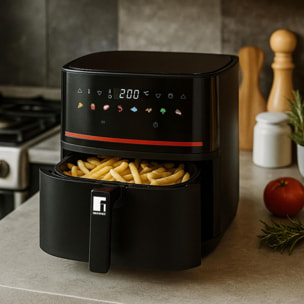 Bergner XTRA Freidora de Aire 6,5L 2200W Digital con Pantalla Táctil