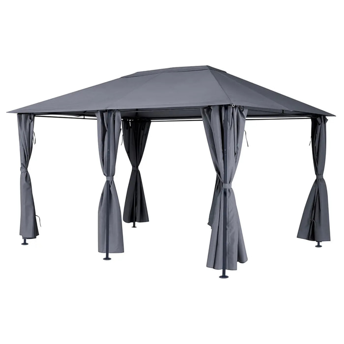 Tonnelle rectangulaire Santorini Ardoise