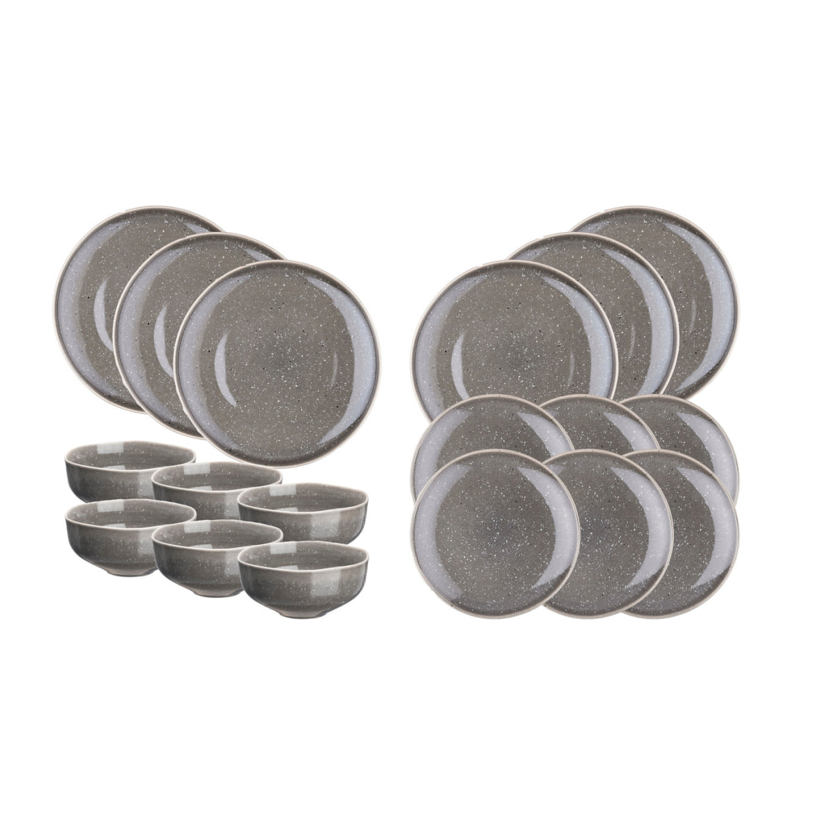 Service Les Essentiels STELLAR - 18 pièces - Gris béton