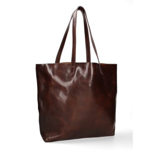 Borsa a mano da donna - Modello False - 100% pelle di vacchetta - 35.0 x 45.0 x 11.0 cm