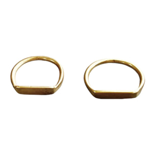 Pack anillos finos dorado T10-14