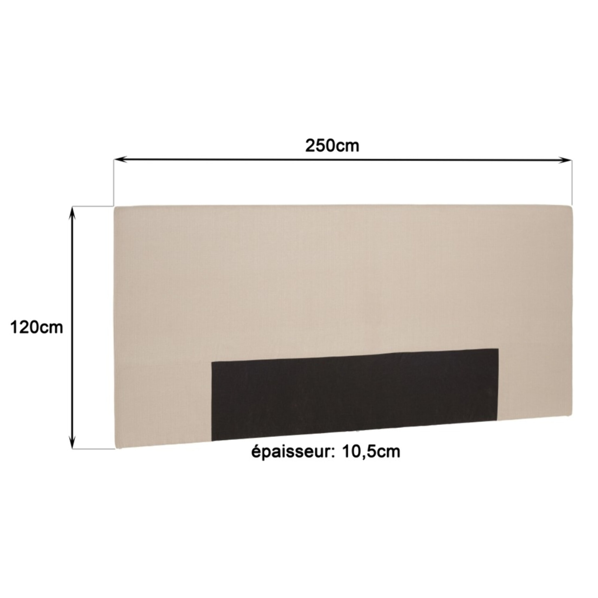ARTHUR - Tête de lit rembourrée pour lits 140/160cm couleur lin