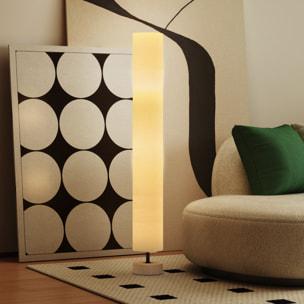 Lámpara de Pie Moderna Lámpara de Salón con Casquillo Máx. 40 W E27 Pantalla de Lino y Marco de Metal para Dormitorio Ø15x120 cm Beige