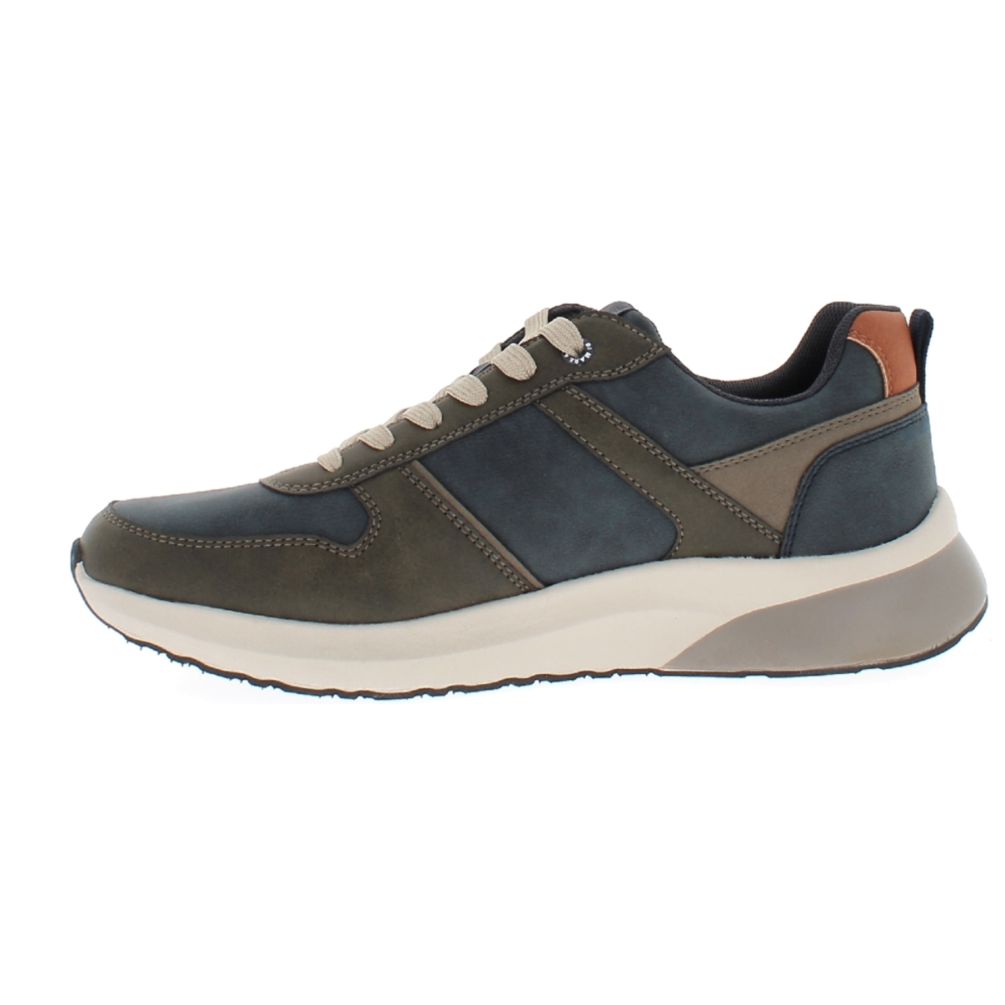 Armata di Mare Scarpe Uomo Sneakers Casual Stringate con Soletta Rimovibile in Memory Foam AMU W24N625 Khaki Navy