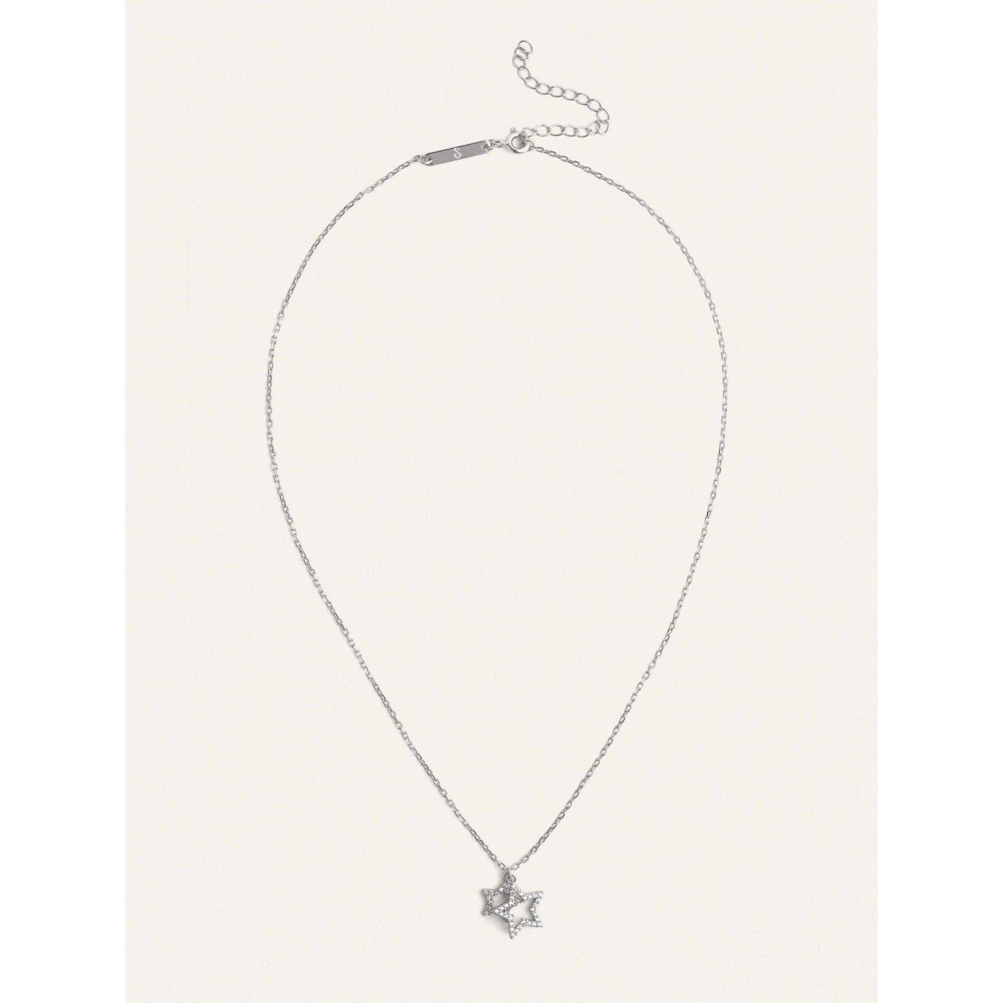 Collana Duo Stars Spark Argento