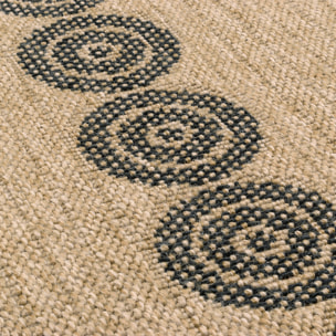 Nature - tapis effet jute noir