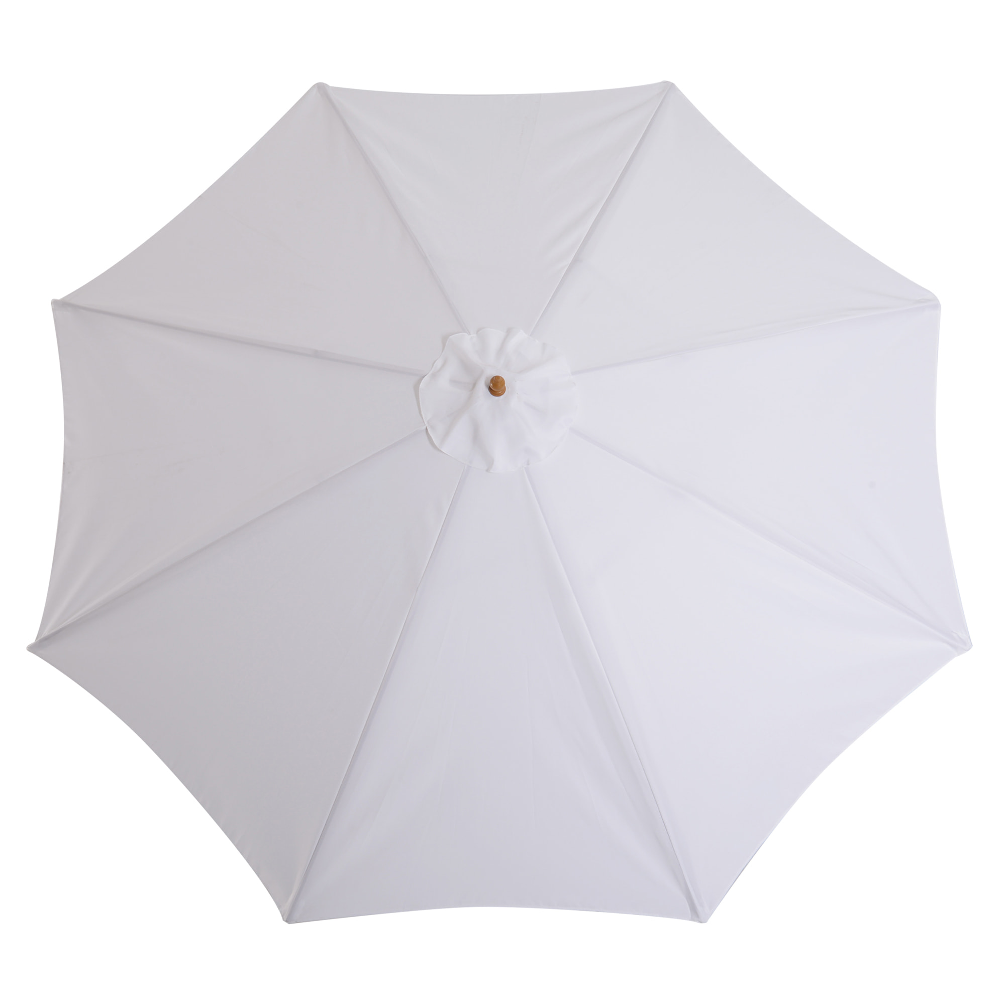 Sombrilla para Jardín de Poliéster Madera Φ3x2,5m Crema