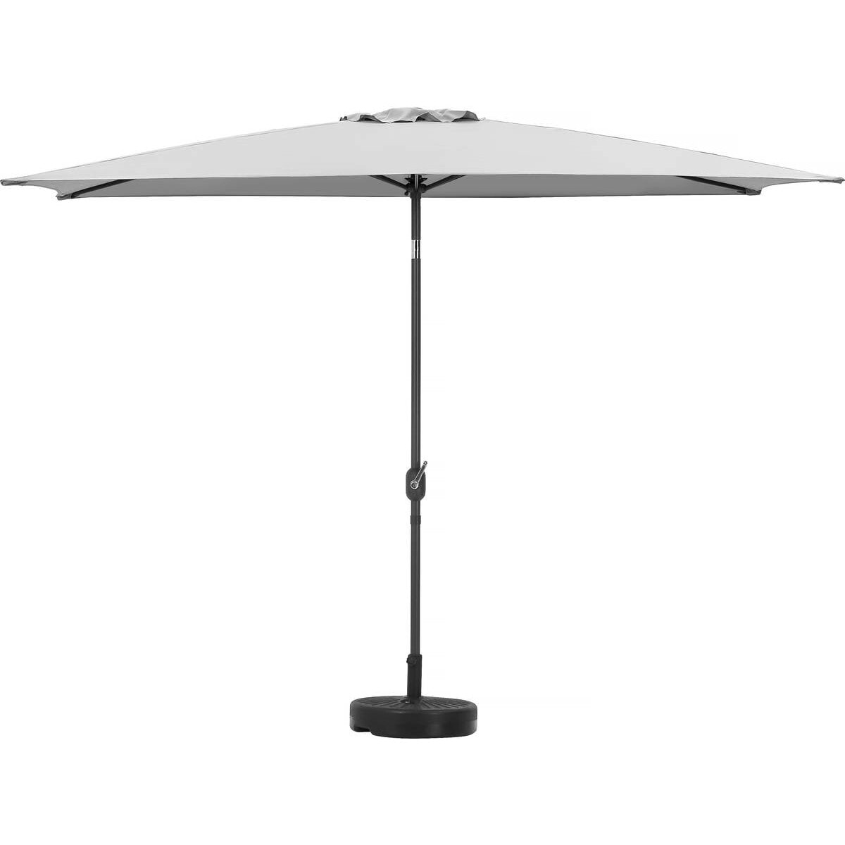 Parasol jardin "Sol 2" - Rectangle - 2 x 3 m - Gris + Dalles à lester incluses