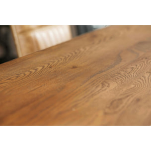 Table design en chêne 240 cm pied oblique OKA