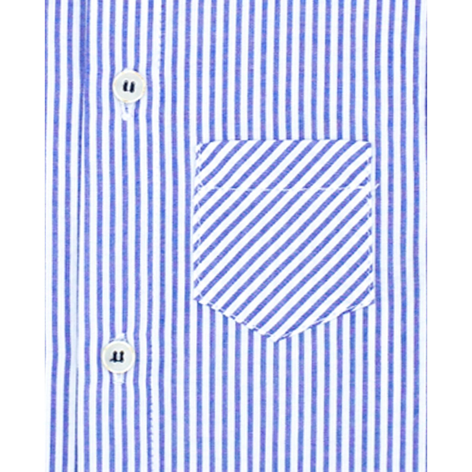 Camisa manga corta raya azul