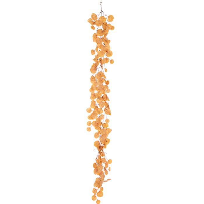 J-Line guirlande Feuilles + Paillettes - polyester - rouille