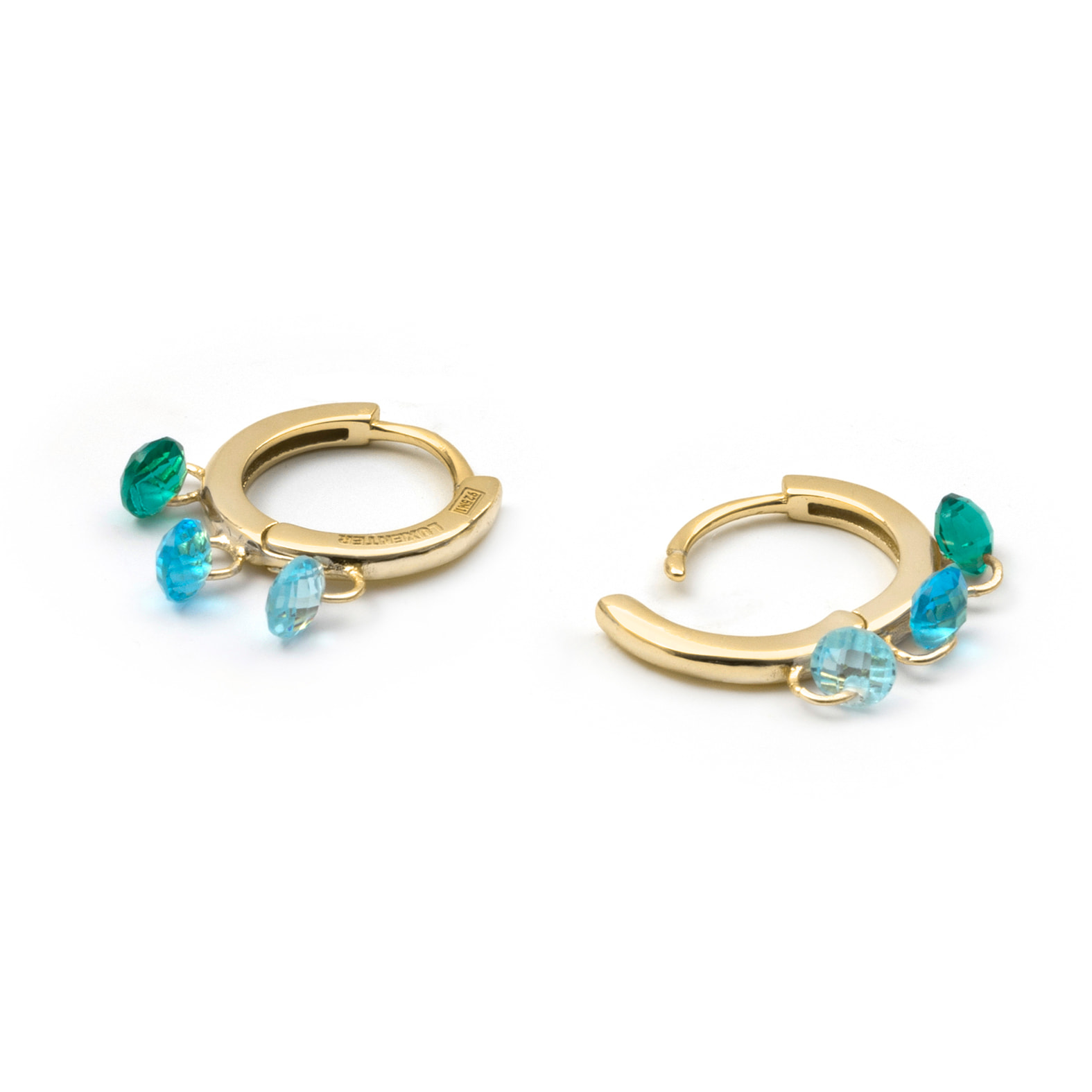 Pendientes Seinti acabado oro amarillo 18k