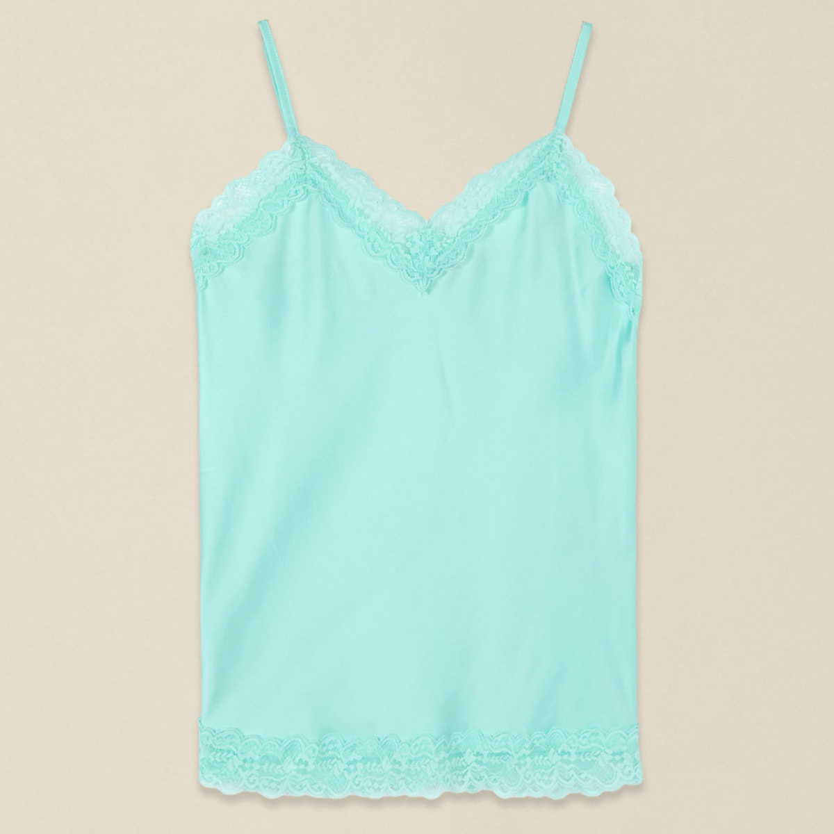 Oltre - Top lingerie in raso e pizzo - Verde acqua