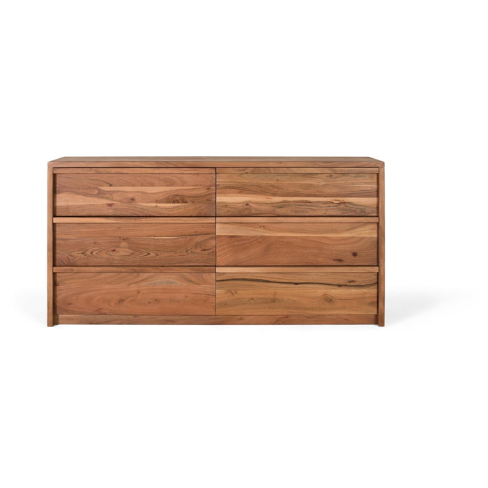 Commode 6 tiroirs 75x150x40cm