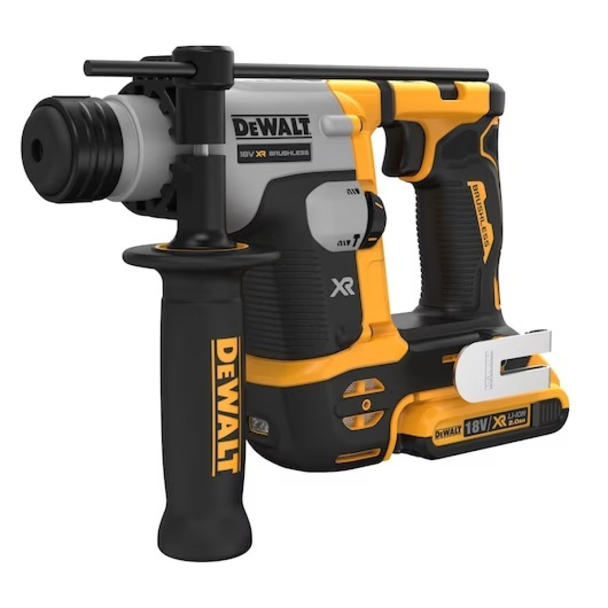 Perforateur SDS-Plus XR Brushless 1.4J - DEWALT - avec 2 batteries 18V 2.0Ah - chargeur - coffret - DCH172D2-QW