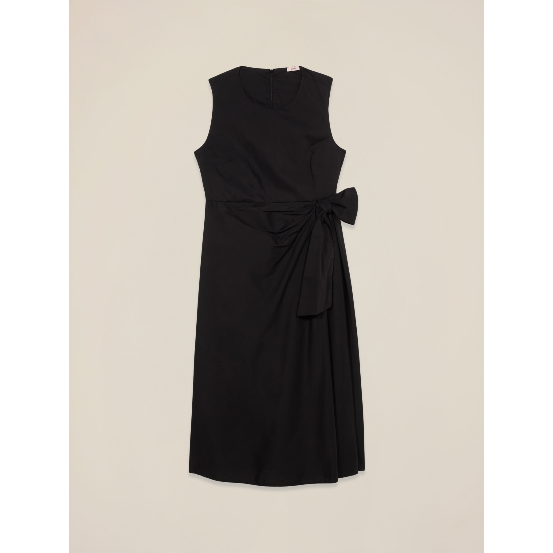 Oltre - Vestido midi con lazo lateral - Negro