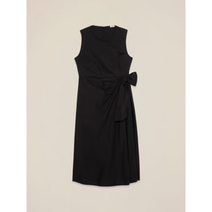 Oltre - Vestido midi con lazo lateral - Negro