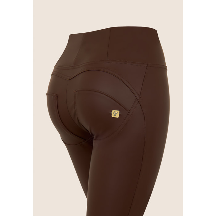 Pantaloni push up WR.UP® 7/8 superskinny vita alta similpelle