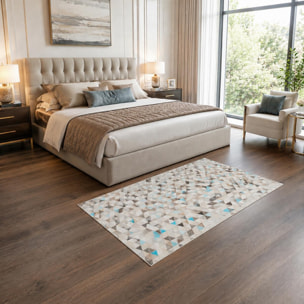 Tapis peau de vache kilim fait main JIPE