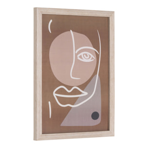 Set 3 cornici Madison con stampe line art in toni naturali 21x30 cm
