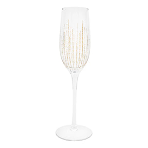 Lot de 4 flûtes à champagne Lunis 21cl doré