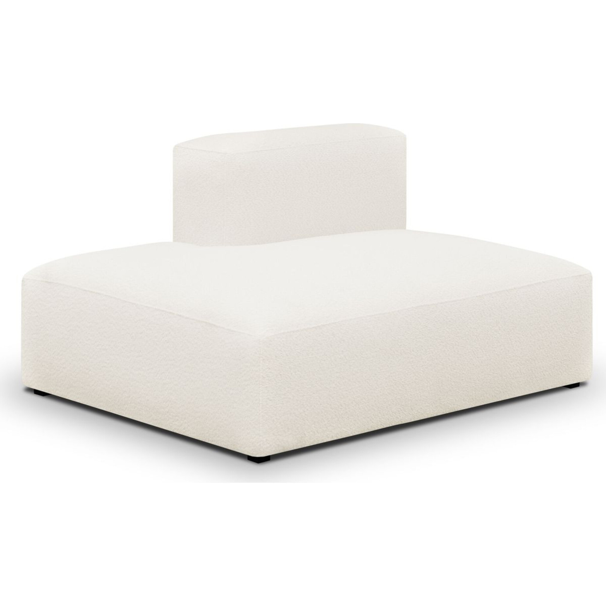 Canapé d'angle à droite modulable 5 places en tissu bouclette - MODULO