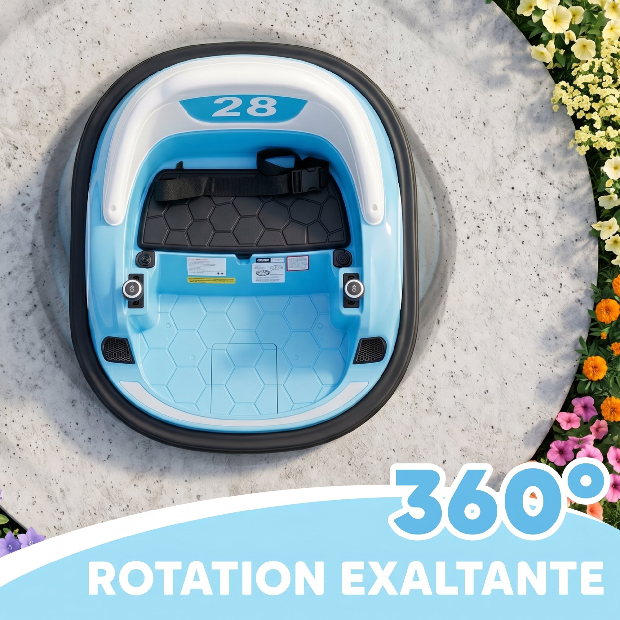 Voiture électrique enfant auto-tamponneuse effets sonores lumineux télécommande