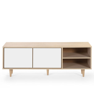 Mueble tv denia 2p roble o roble/blanco