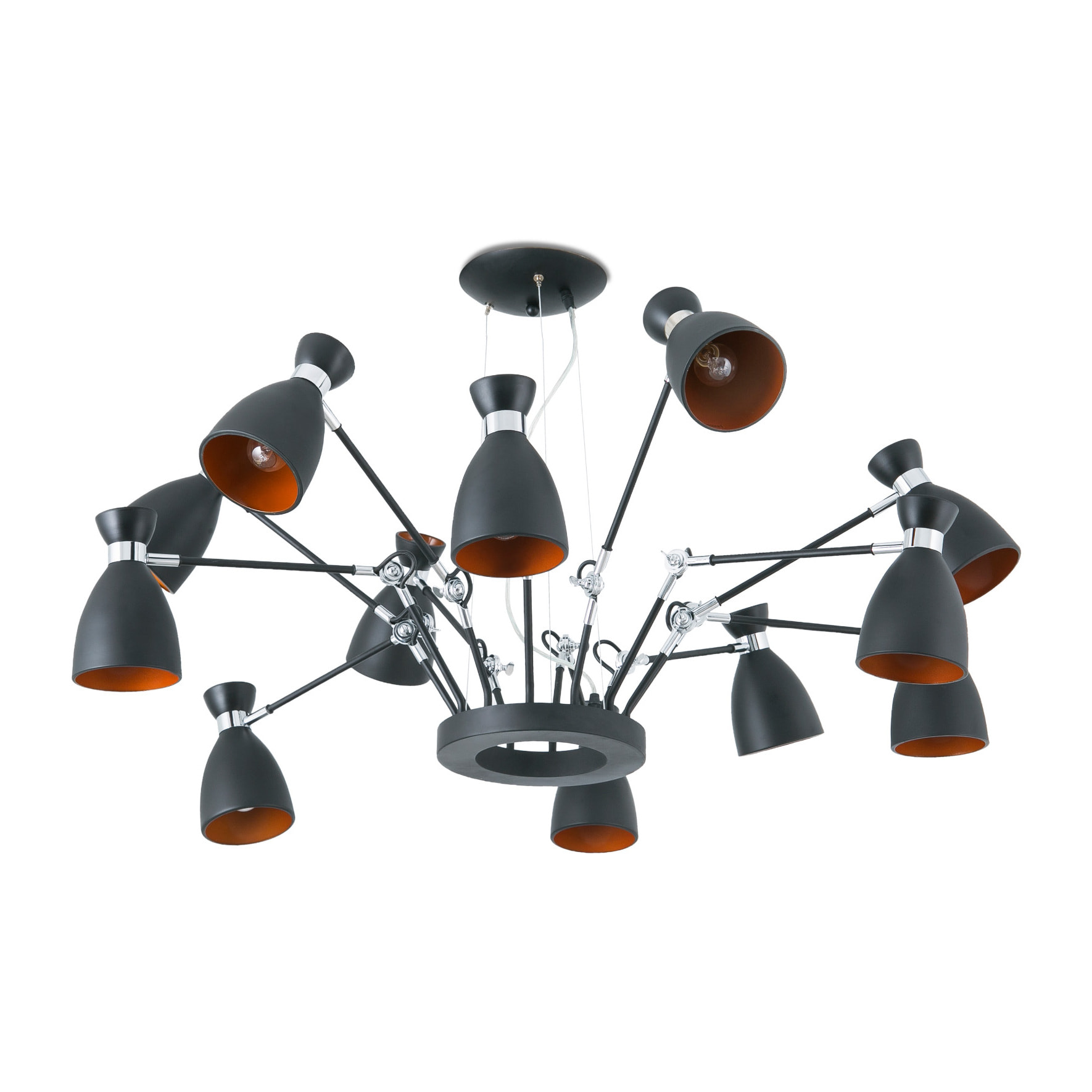 RETRO 12L Colgante negro y cobre