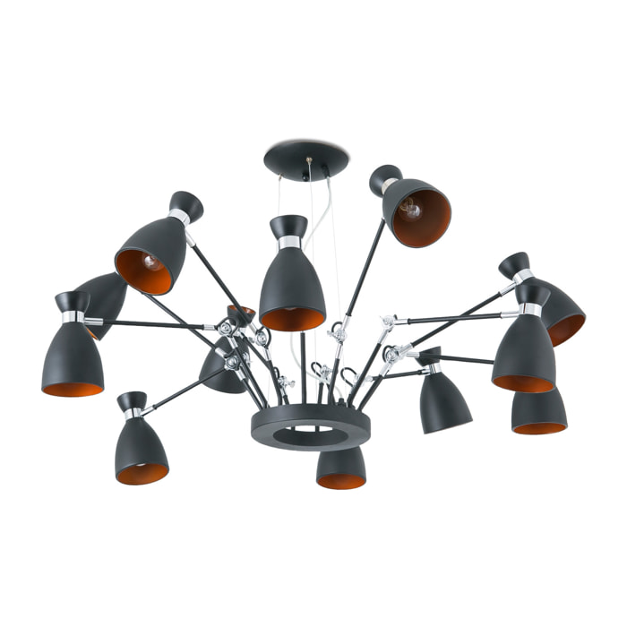 RETRO 12L Colgante negro y cobre