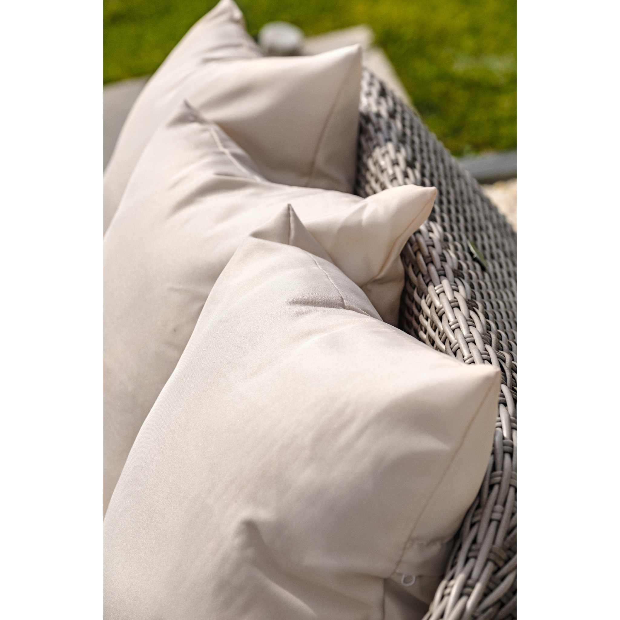 PVC-ISA-SALON - Salon de jardin 5 places en résine tressée rondee