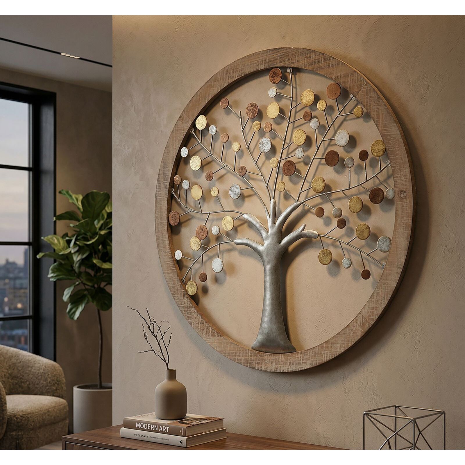 PANNELLO DA MURO ALBERO DELLA VITA MIRROR CM Ø 61X1,8