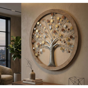 PANNELLO DA MURO ALBERO DELLA VITA MIRROR CM Ø 61X1,8