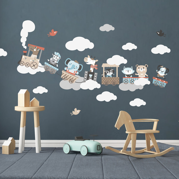 Stickers muraux | Sticker Mural Autocollant - ANIMAUX EN BALADES DANS LES RÊVES - Stickers adhésifs