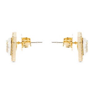 Pendientes con Circonita Brillante acabado oro 18k