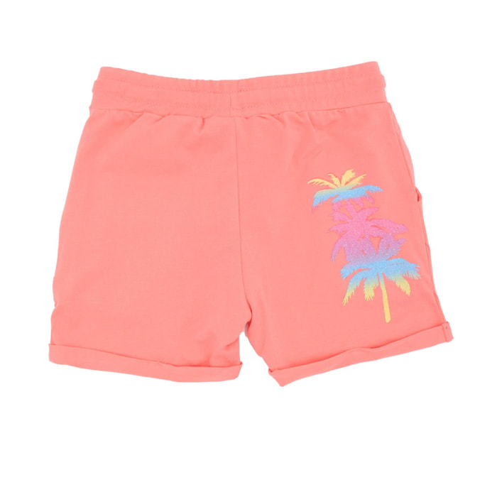 Pantaloncini sportivi da bambina in cotone elasticizzato Leone Bright