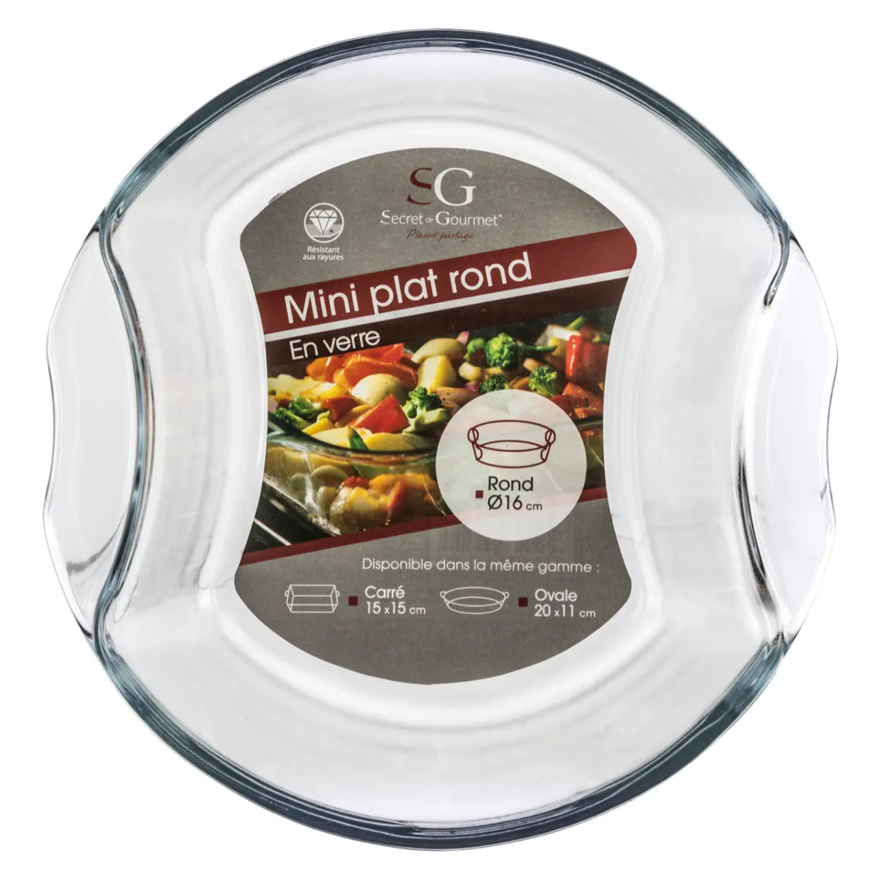 Petit plat rond 16cm Verre