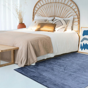 Tapis artisanal doux et soyeux tufté main en viscose