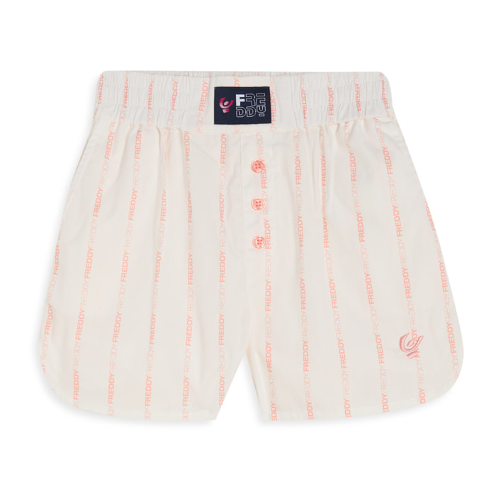 Pantaloncini Bambina in Cotone con Righe Logate FREDDY