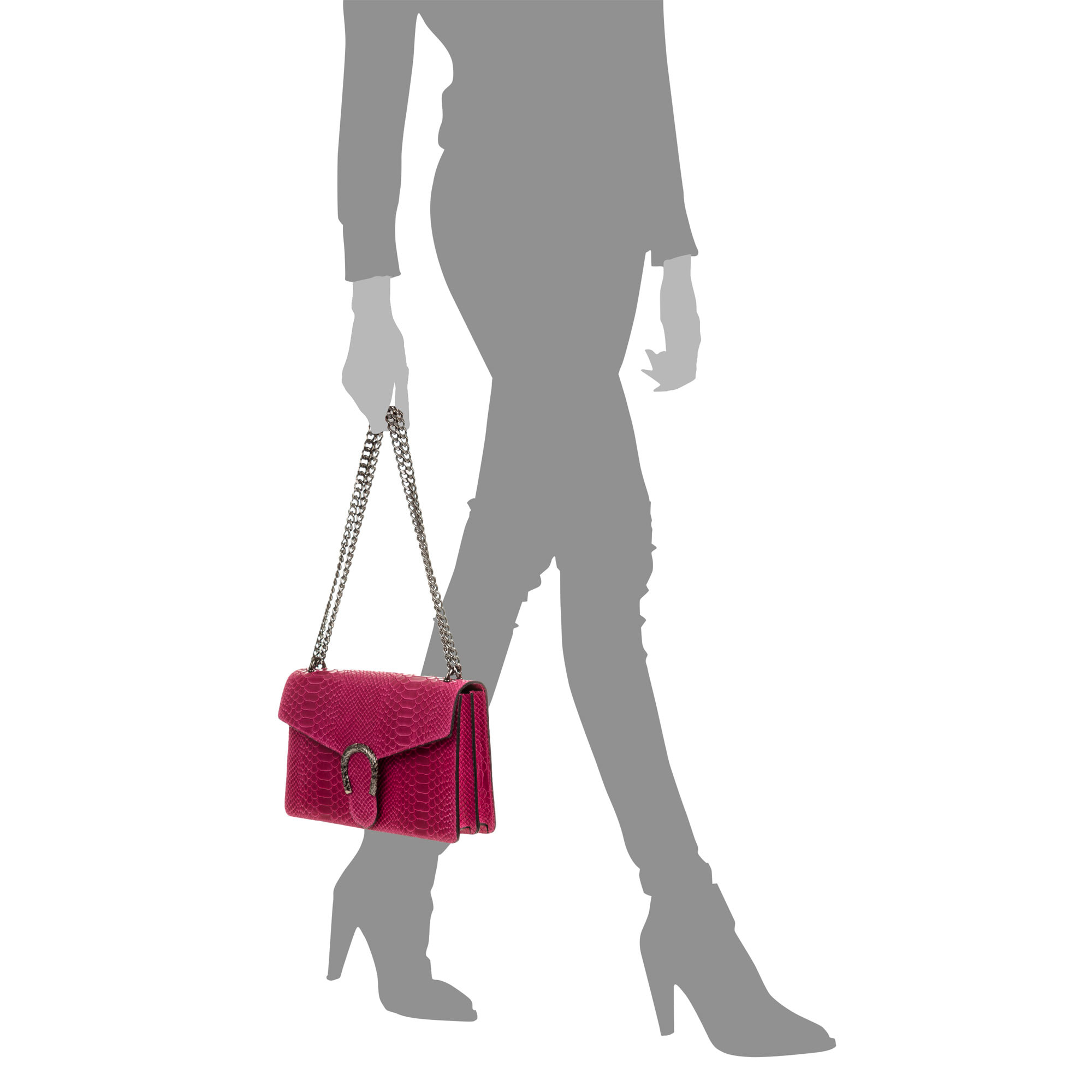 Luce Borsa a mano Donna.Pelle autentica Camoscio Inciso Serpente