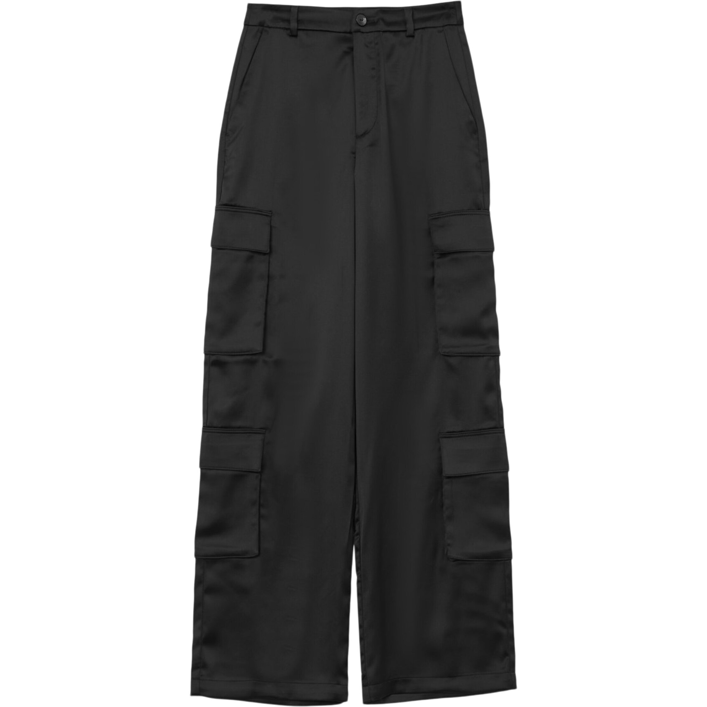 Pantaloni cargo satinati