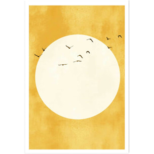 Affiche dessin ""Eternel coucher du soleil"" Affiche seule