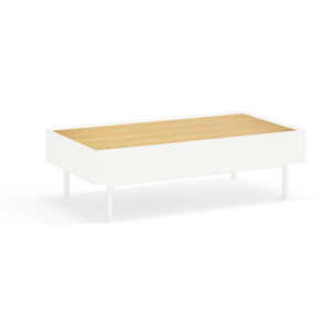 Mesa de centro Arista con 2 cajones blanco