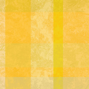 Nappe pur coton enduit motif jacquard jaune Mille esprit jardin solaire