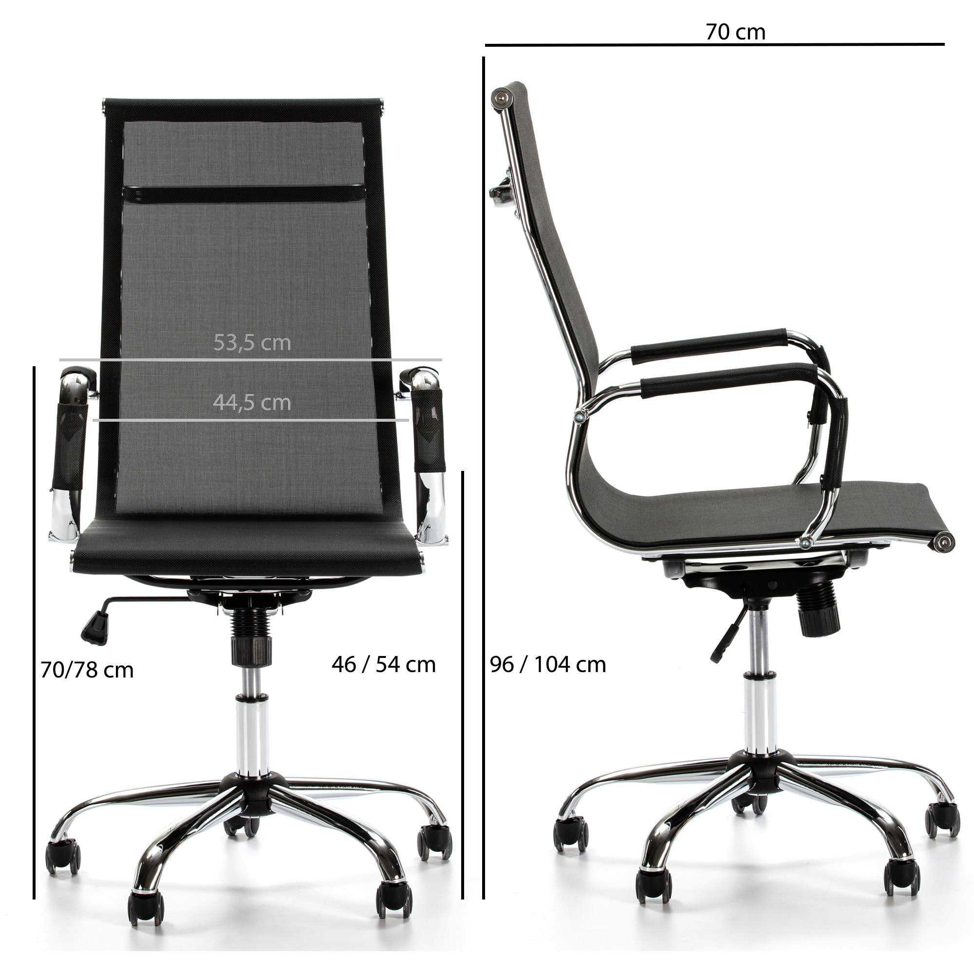 Sillón de oficina Slim negro