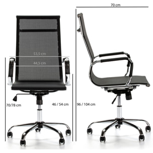 Sillón de oficina Slim negro