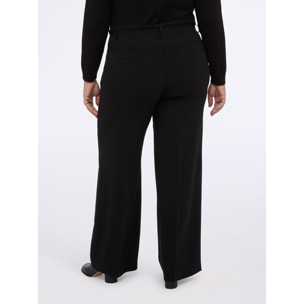 Fiorella Rubino - Pantaloni Wide Leg in tessuto scuba - Nero