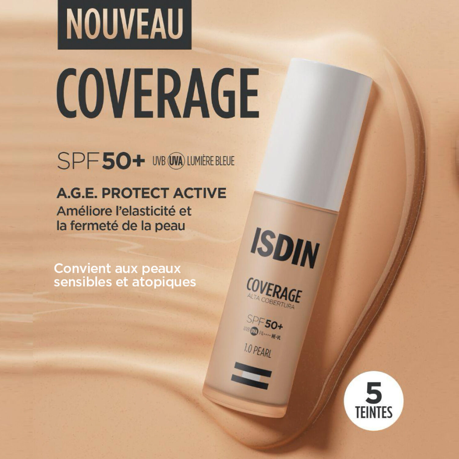 Coverage  A.G.E. Protect Active - Fond de Teint Haute Couvrance SPF50+ 30ml
