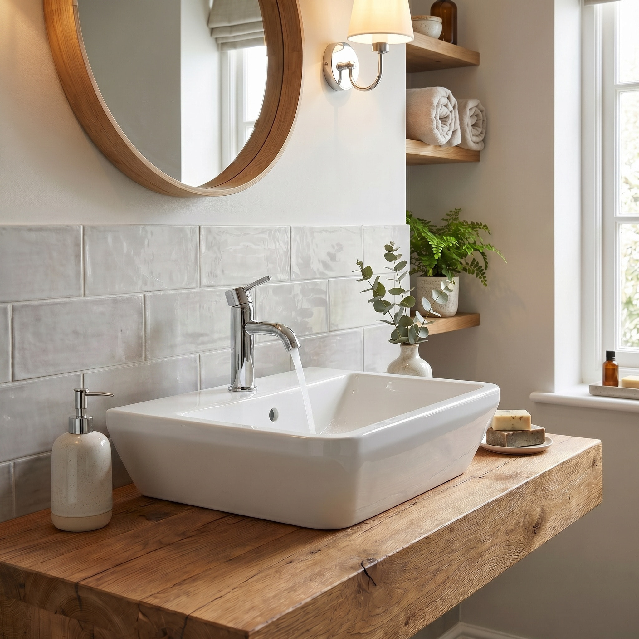 VitrA Integra lavabo 65 x 49 cm avec trou de robinetterie central, blanc brillant (7051-003-0001)